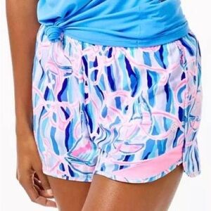 Lilly Pulitzer Luxletic Ocean Trail Shorts Reel Nauti S